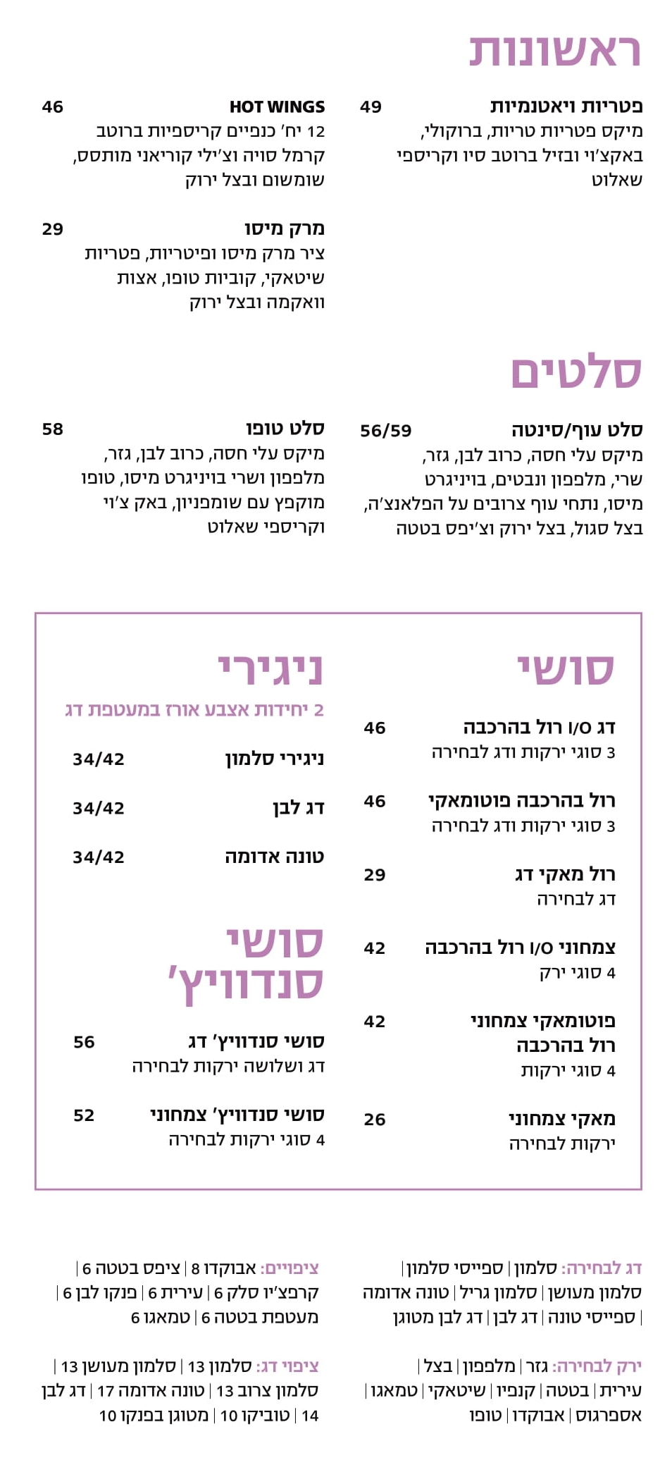 תפריט צהריים 1